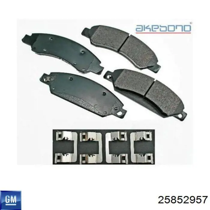Pastillas de freno 25852957 General Motors