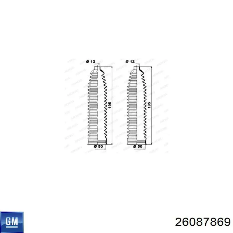 Fuelle dirección 26087869 General Motors
