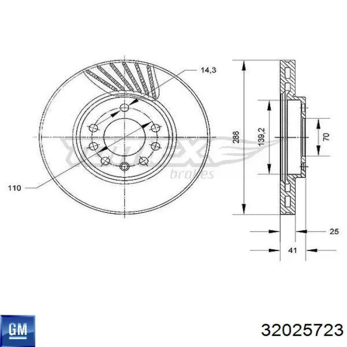 Comprar 32025723 General Motors Freno de disco delantero