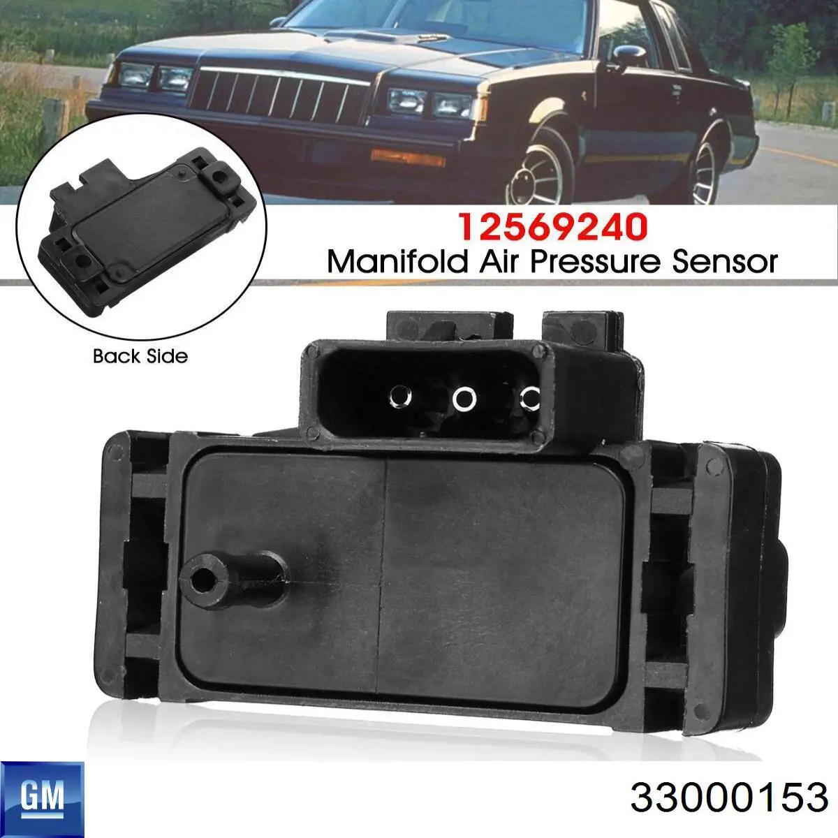 33000153 General Motors sensor de presion del colector de admision