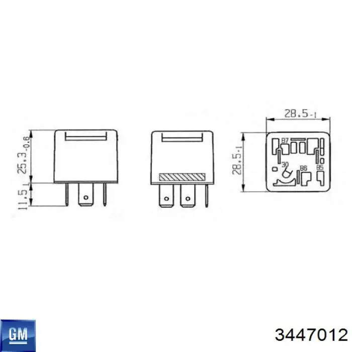 3447012 General Motors Relé del aire acondicionado