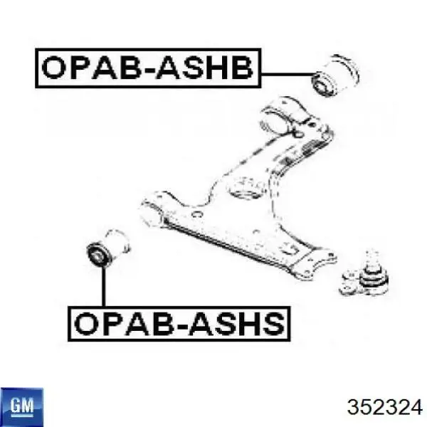 Silentblock de brazo de suspensión General Motors 352324 precio, desde 11,96 EUR