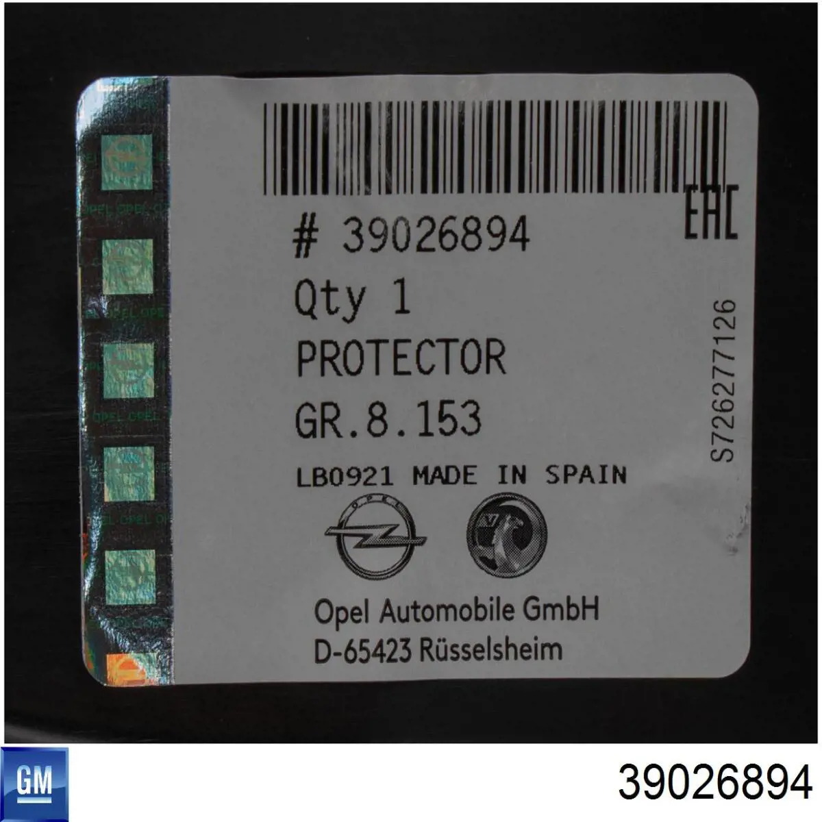 Paso rueda 39026894 Opel