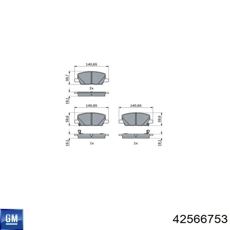 19422766 General Motors pastillas de freno delanteras