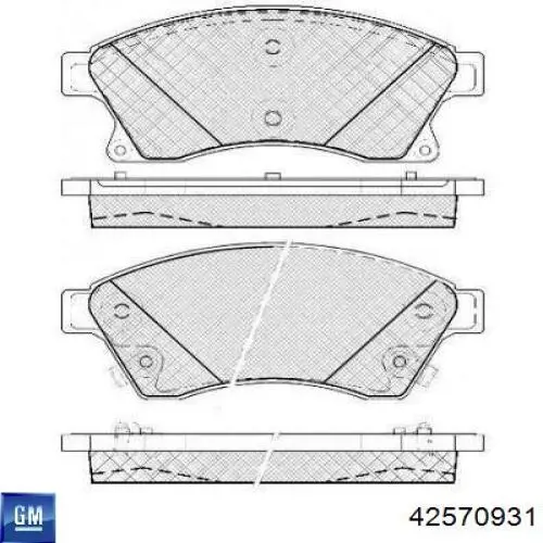 42570931 General Motors Pastillas delanteras