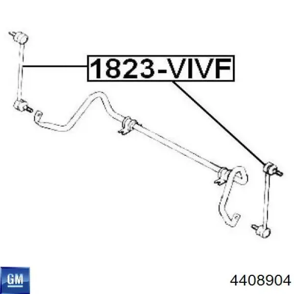 4408904 General Motors soporte de barra estabilizadora delantera