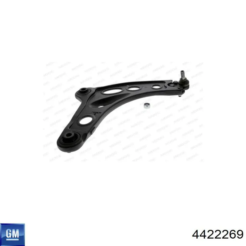 Brazo inferior derecho de la suspensión delantera 4422269 Opel