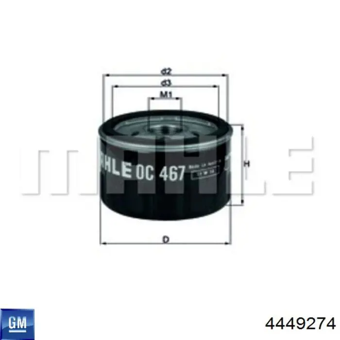 Filtro de aceite Renault Megane 1 LA0, LA1