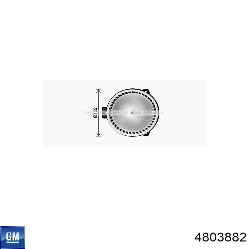 4803882 General Motors motor eléctrico, ventilador habitáculo