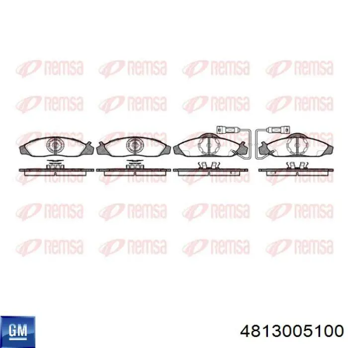 4813005100 General Motors pastillas de freno delanteras