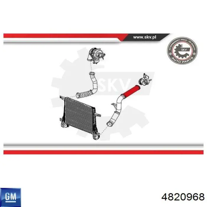Tubo intercooler 769742 Cautex