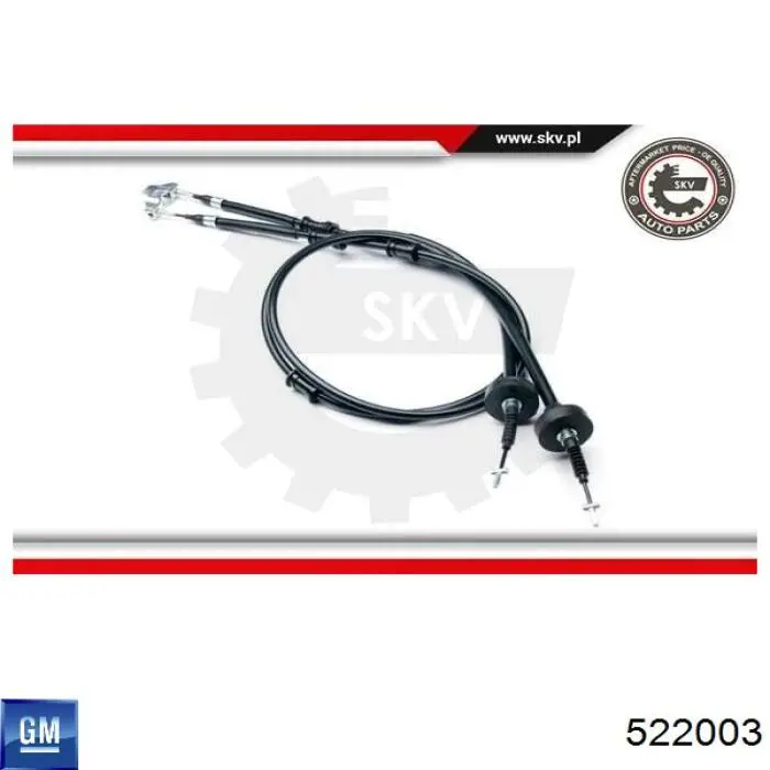 522003 General Motors Cable de freno de mano trasero derecho/izquierdo