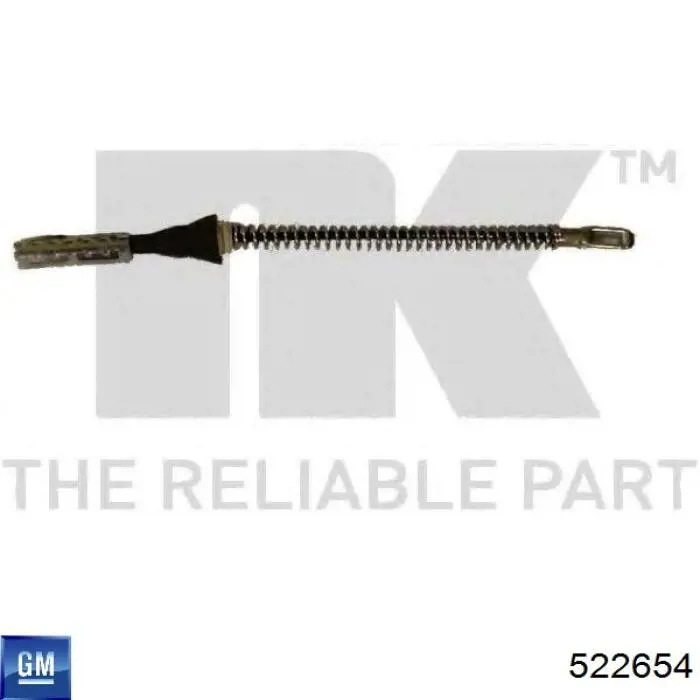 522654 General Motors Cable de freno de mano trasero derecho/izquierdo
