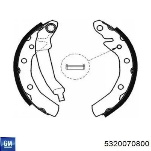 5320070800 General Motors zapatas de frenos de tambor traseras