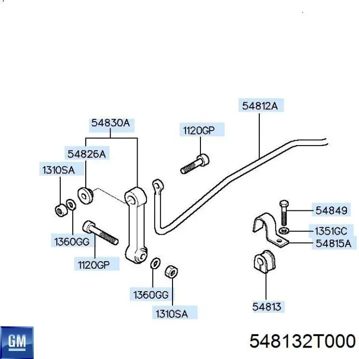 Buje de barra estabilizadora delantera General Motors 548132T000 precio, desde 4,60 EUR