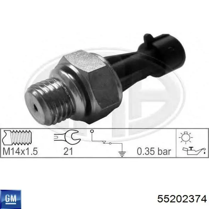 Manómetro de presión de aceite General Motors 55202374 precio, desde 12,52 EUR