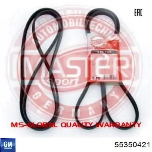 Correa de transmisión trapezoidal General Motors 55350421 precio, desde 14,70 EUR