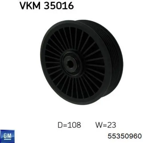 Comprar 55350960 General Motors Polea inversión/guía, correa poli V