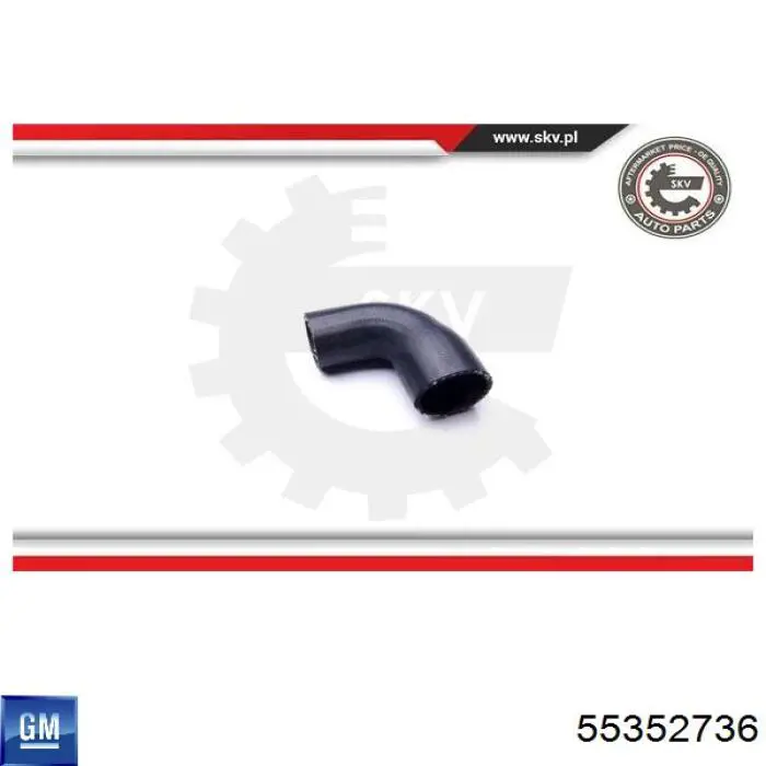 55352736 General Motors tubo flexible de aire de sobrealimentación superior derecho