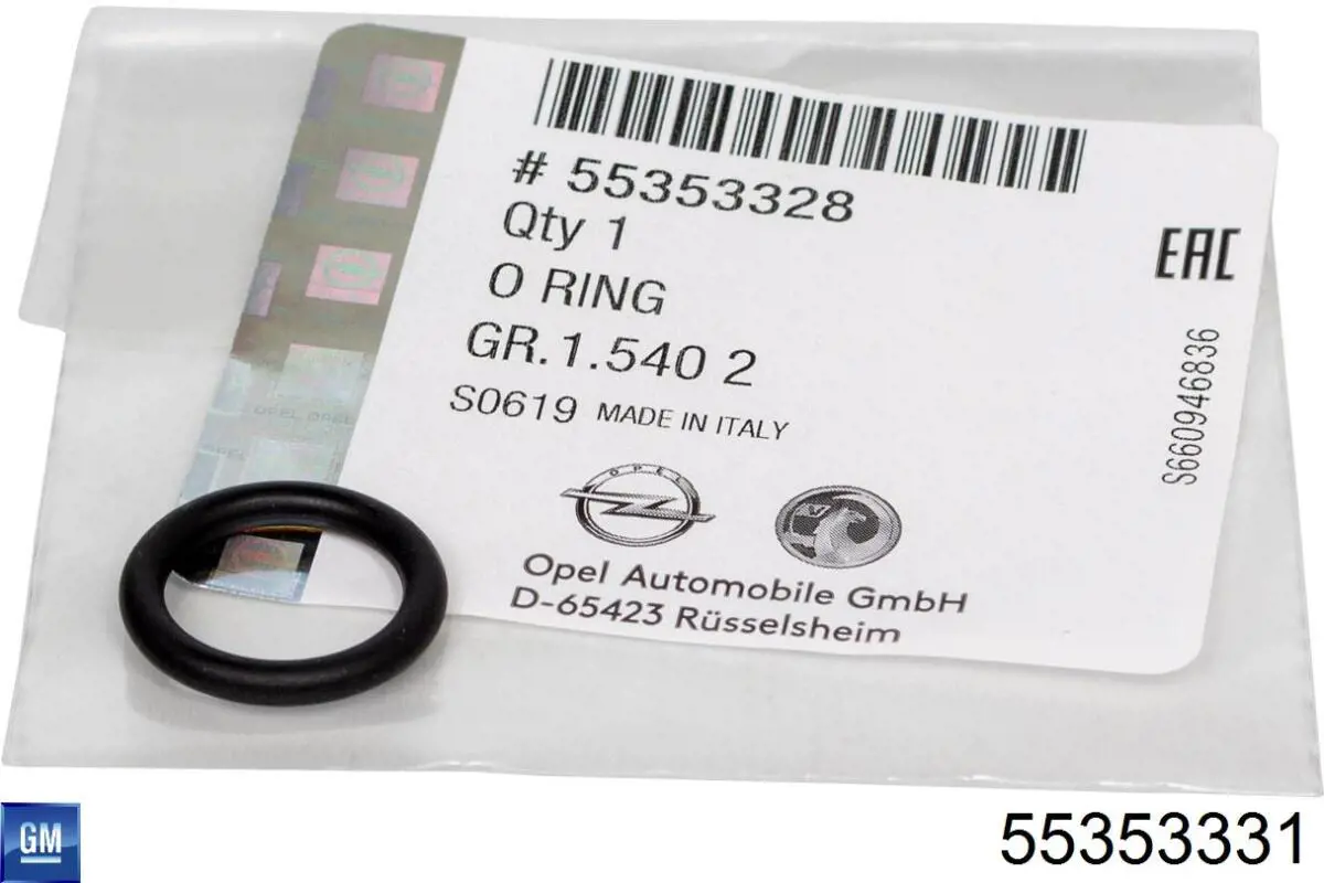 55353331 Peugeot/Citroen anillo de sellado del intercambiador de calor de aceite