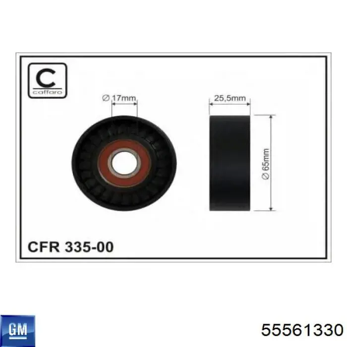 55561330 General Motors Tensor de correa de alternador