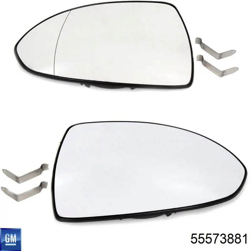 Cristal de espejo retrovisor derecho 55573881 General Motors