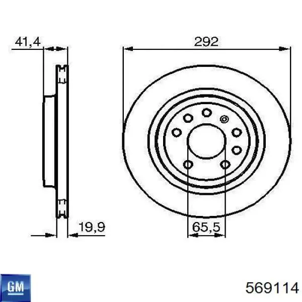 Frenos traseros General Motors 569114
