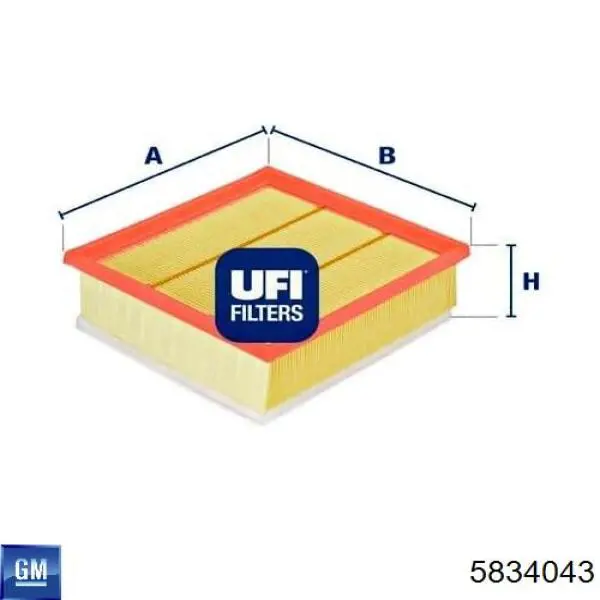 El filtro de aire General Motors 5834043 precio, desde 8,24 EUR