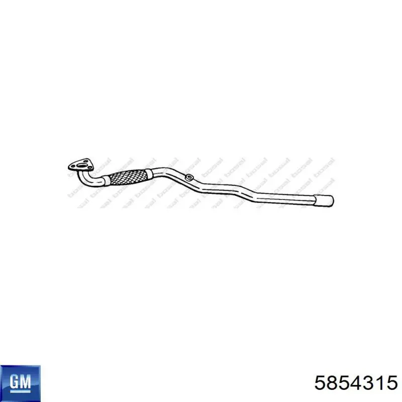 5854315 General Motors Silenciador de escape delantero 
