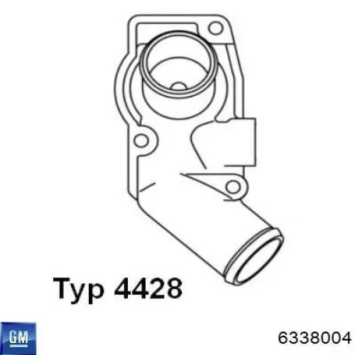 6338004 General Motors termostato, refrigerante