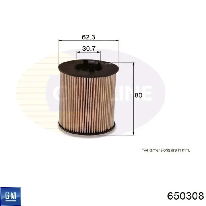 Filtro de aceite General Motors 650308 precio, desde 4,47 EUR
