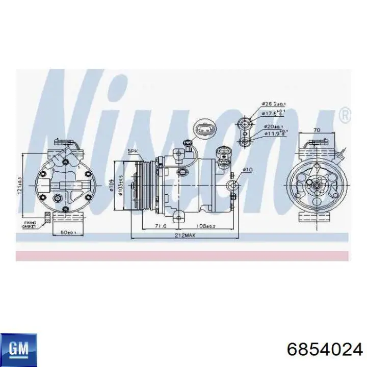 6854024 General Motors Compresor climatizador