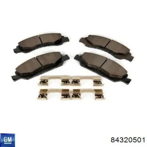 84320501 General Motors Pastillas delanteras