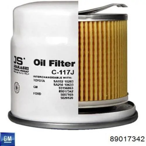 Filtro de aceite General Motors 89017342 precio, desde 8,17 EUR