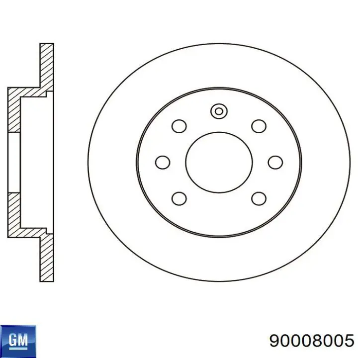 Disco de freno 90008005 General Motors