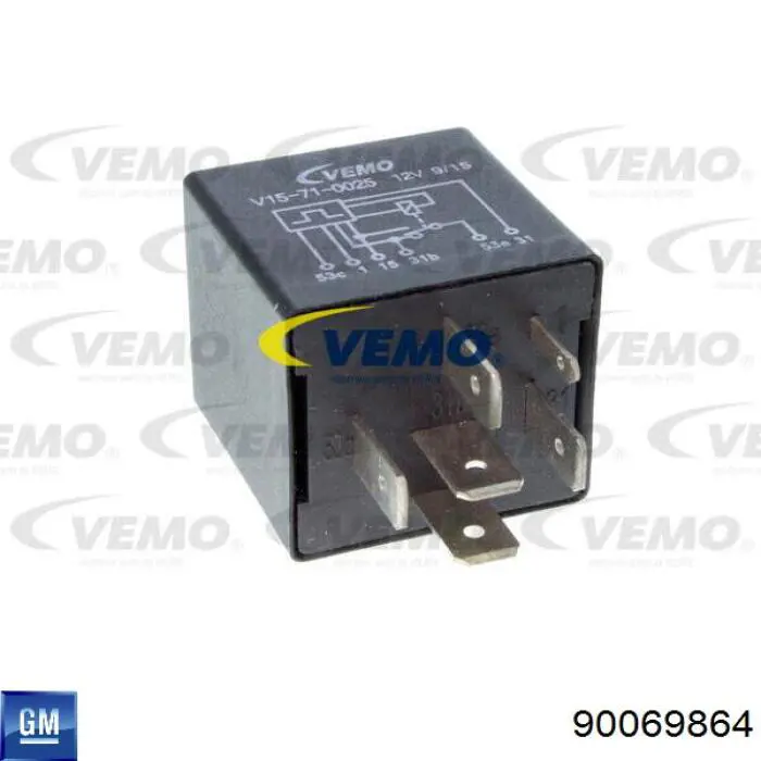 Relé de intermitencia del limpiaparabrisas Opel Astra 51, 52, F35, M35