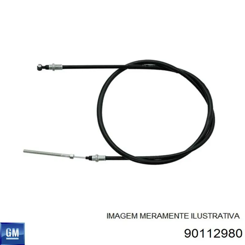 90112980 General Motors cable de freno de mano trasero derecho