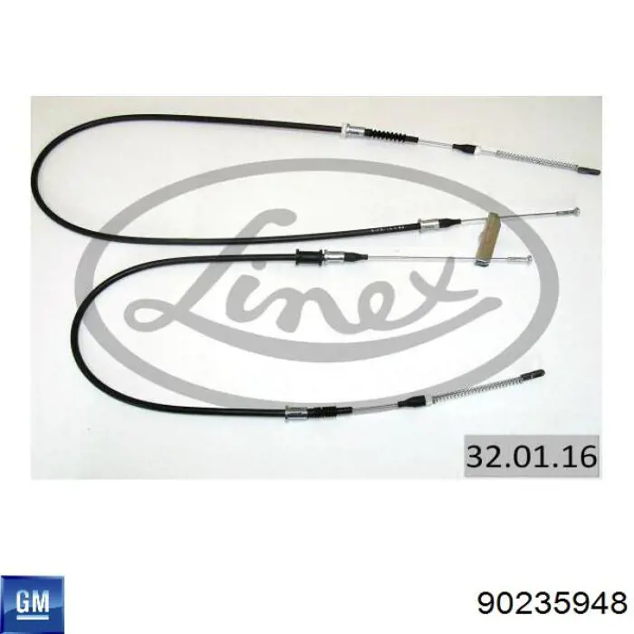 Cable de freno de mano trasero derecho/izquierdo General Motors 90235948 precio, desde 18,26 EUR