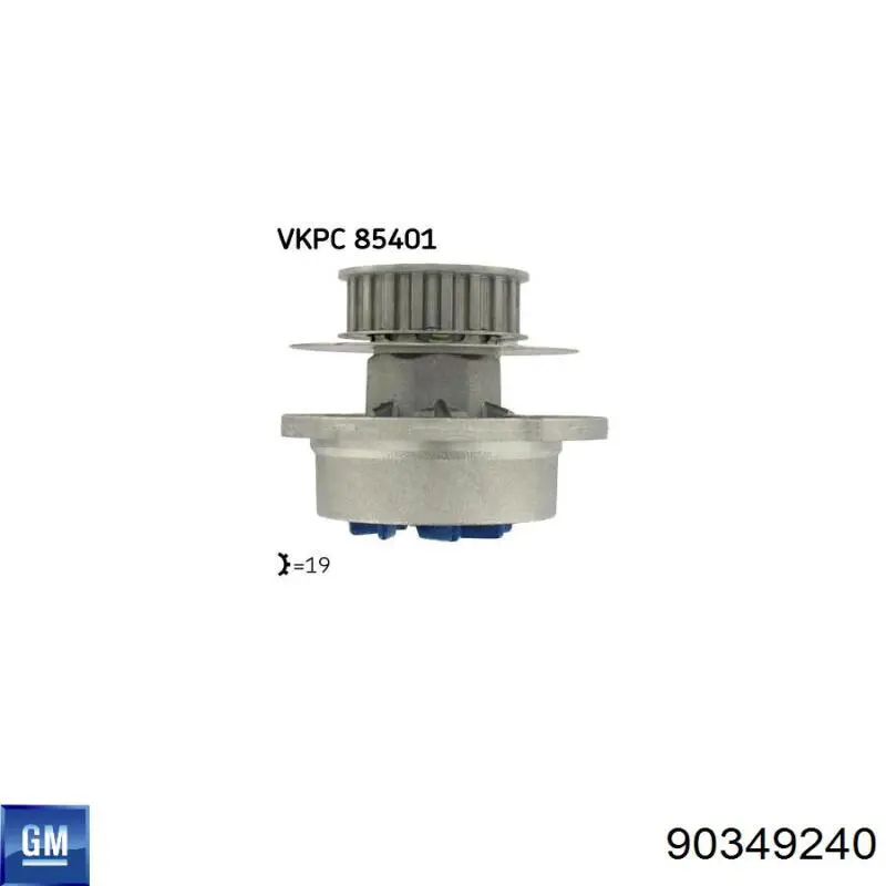 Bomba de agua 90349240 General Motors