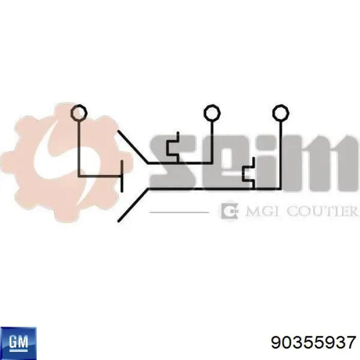 90355937 General Motors sensor, temperatura del refrigerante (encendido el ventilador del radiador)