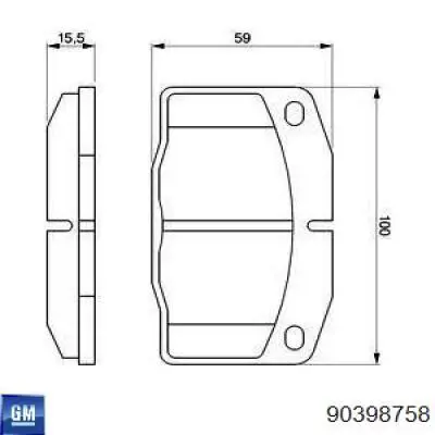 90398758 General Motors Pastillas delanteras
