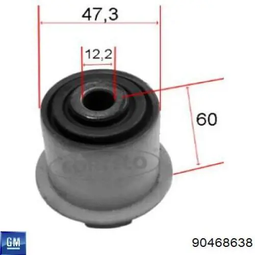 Silentblock de brazo de suspensión General Motors 90468638 precio, desde 5,40 EUR
