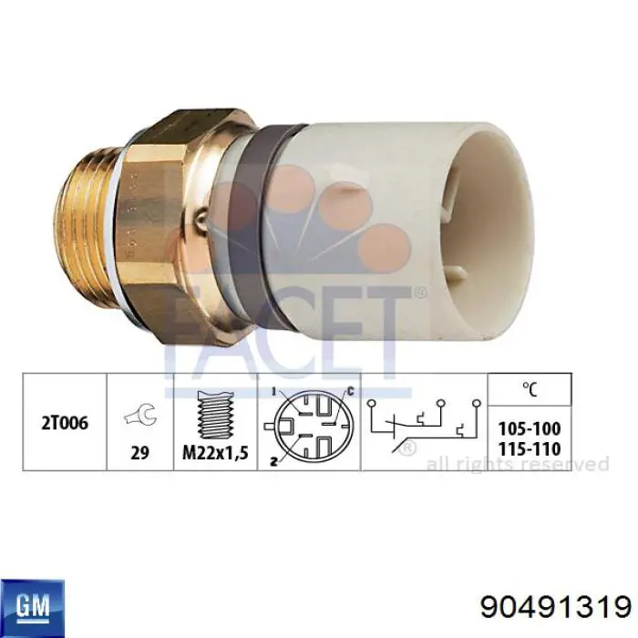 Sensor de temperatura  General Motors 90491319 precio, desde 14,01 EUR
