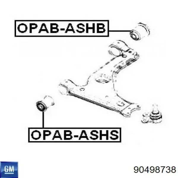 Silentblock del brazo de suspensión 90498738 General Motors