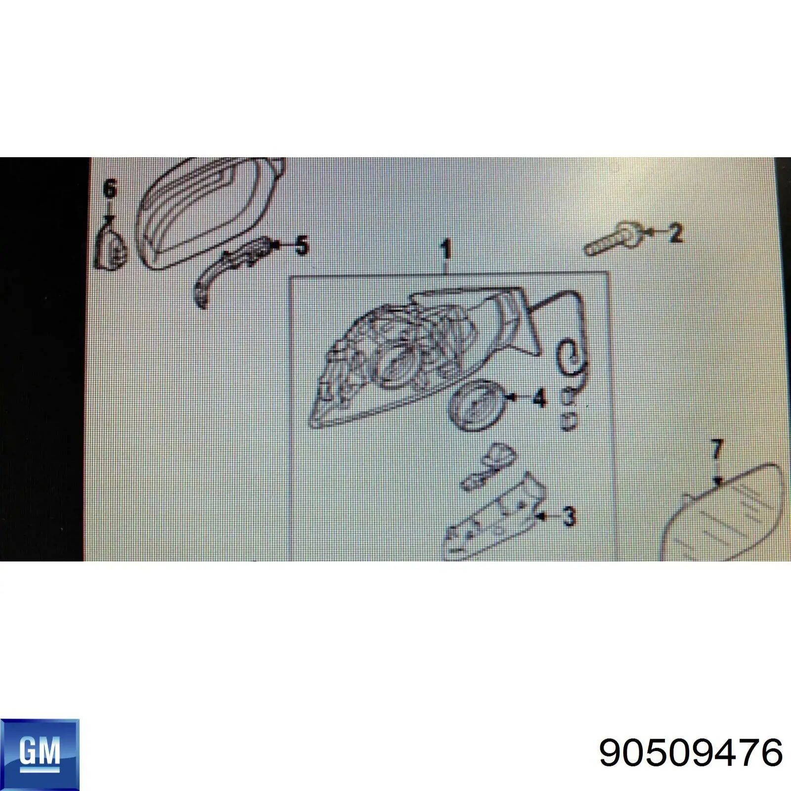 90509476 General Motors cubierta, retrovisor exterior izquierdo