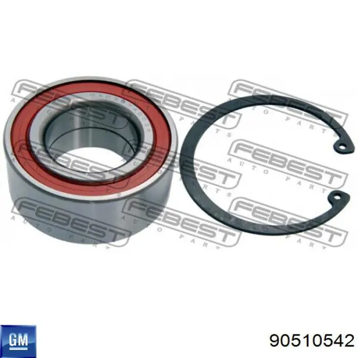 Rodamiento de rueda delantero General Motors 90510542