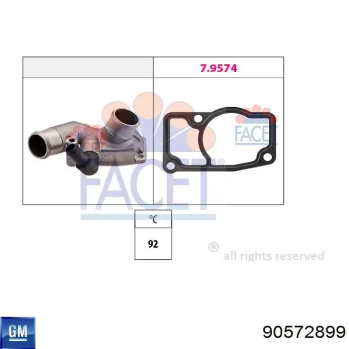 Carcasa del termostato General Motors 90572899 precio, desde 35,28 EUR