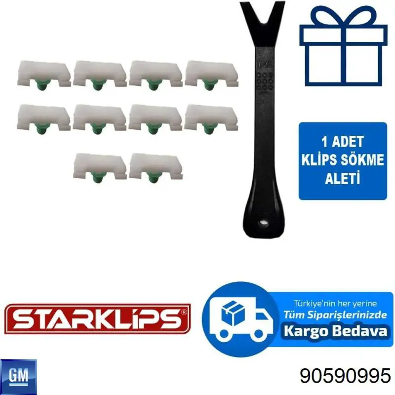 Clip de sujeción de moldura de estribo Opel 90590995 precio, desde 4,57 EUR