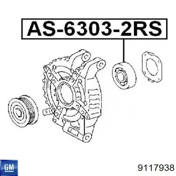 Comprar 9117938 General Motors Rodamiento alternador