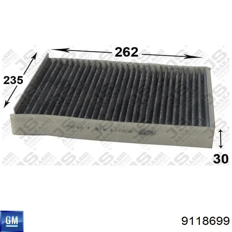 Filtro de cabina General Motors 9118699 precio, desde 14,38 EUR